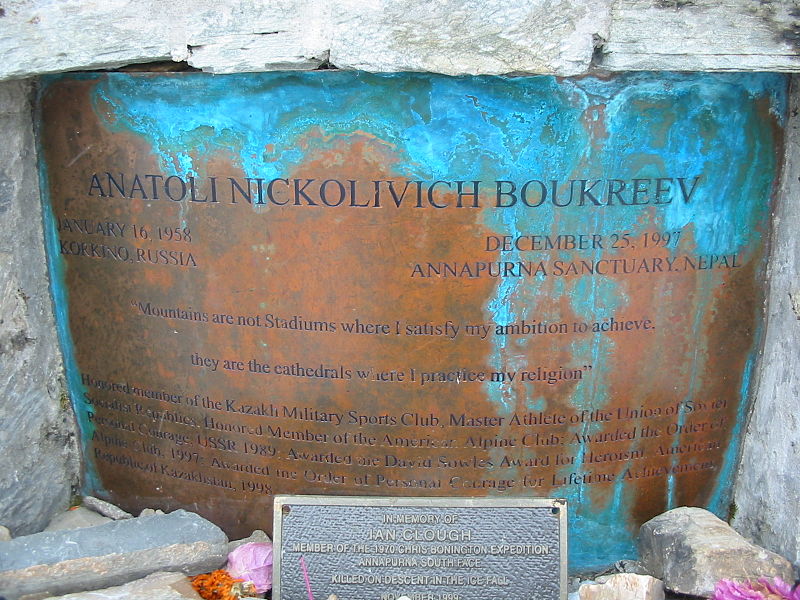 Anatoli Boukreev Memorial at Annapurna Base Camp