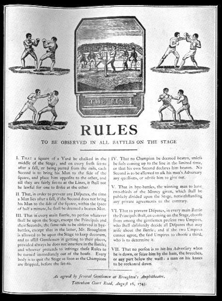 1743 год. Первые правила бокса